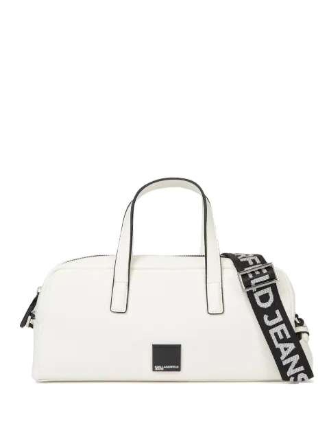 Karl Lagerfeld Jeans logo-patch bowling bag Neutrals B3W301722OO