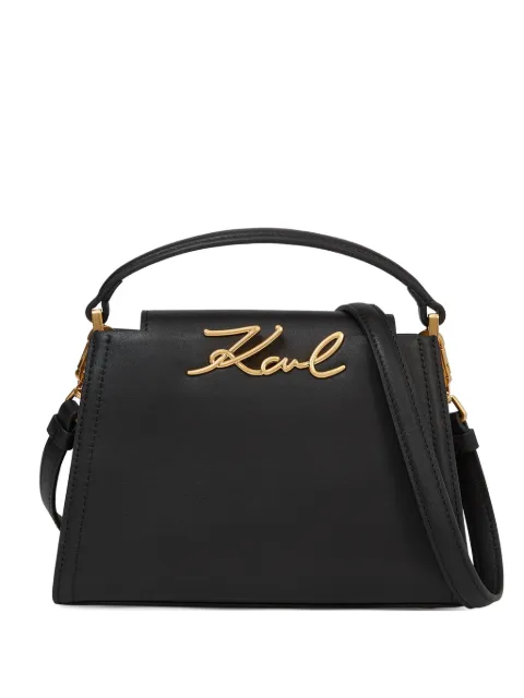 Karl Lagerfeld Signature top-handle crossbody bag Black B3W30018992