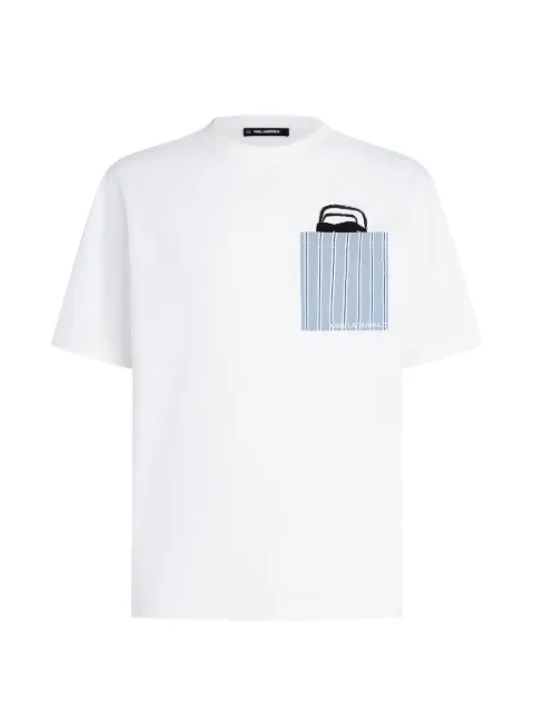 Karl Lagerfeld Ikon peeking pocket T-shirt White B3M17078100