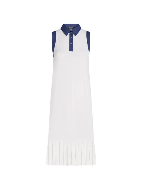 Karl Lagerfeld Ikon denim detail knit dress White B3W13046B09
