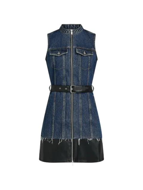 Karl Lagerfeld Jeans faux-leather and denim dress Blue B3W130072AT