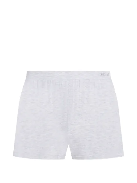 Karl Lagerfeld logo-embroidered lounge shorts Grey B3W44006257