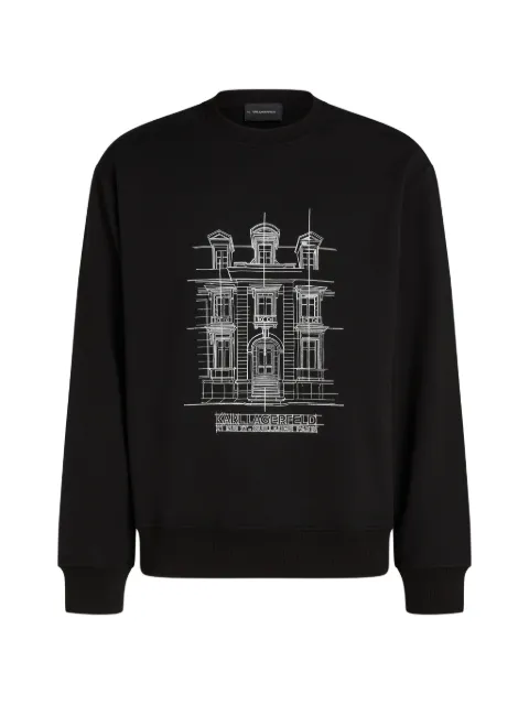 Karl Lagerfeld Rue St-Guillaume printed sweatshirt Black B3M20038999