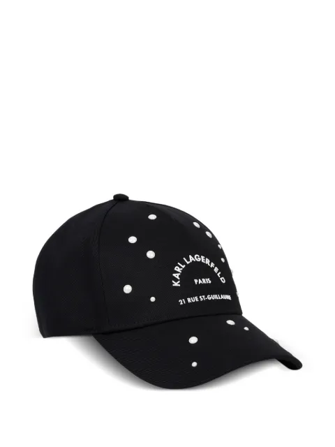 Karl Lagerfeld faux-pearl baseball cap Black B3W33041999