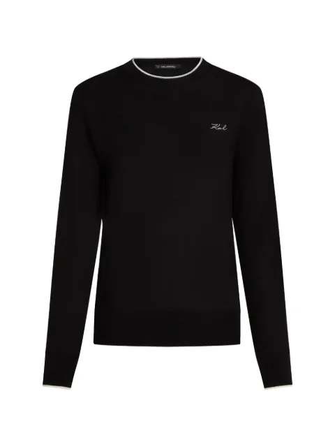 Karl Lagerfeld merino-wool sweater Black B3W18037999