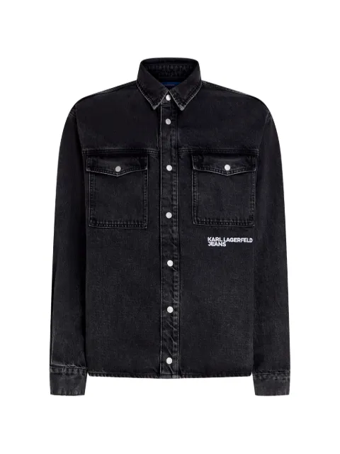 Karl Lagerfeld Jeans Karl Quote denim overshirt Black B3M16005
