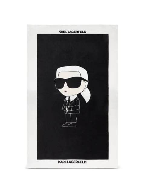 Karl Lagerfeld Ikon beach towel Black B2W43002999