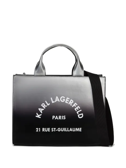 Karl Lagerfeld medium Rue St-Guillaume dégradé tote bag Silver B3W302991LI
