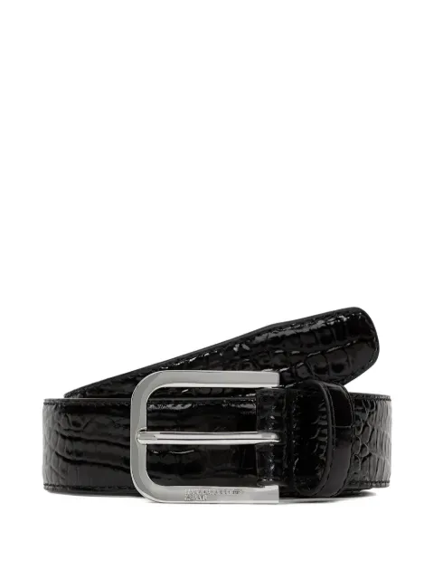 Karl Lagerfeld Jeans croc-effect leather belt Black B3W33061999