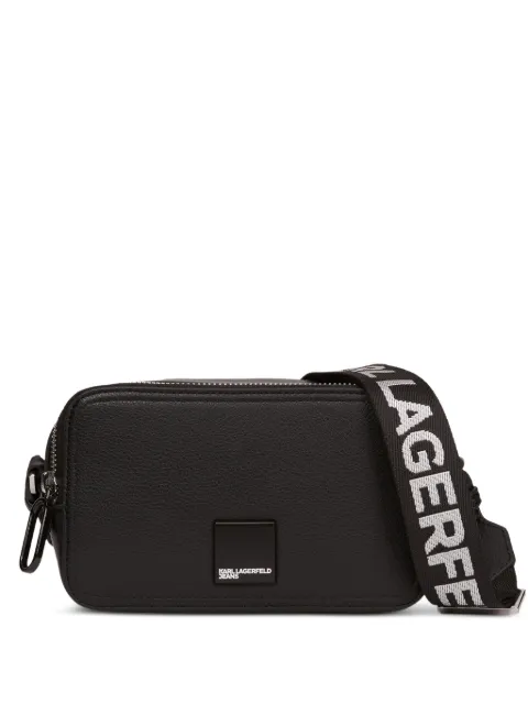 Karl Lagerfeld Jeans logo-plaque camera bag Black B3W30169999