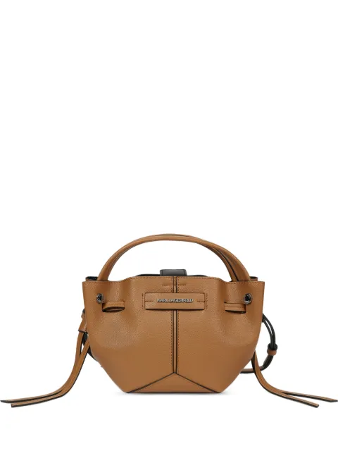 Karl Lagerfeld K/Pierced mini bucket bag Brown B3W302801XV