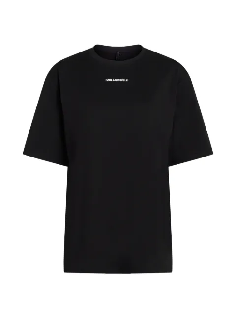 Karl Lagerfeld logo-print cotton T-shirt Black B3W44018999