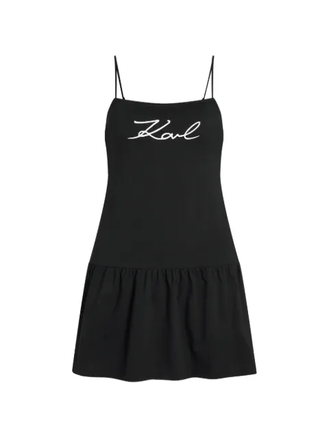 Karl Lagerfeld Signature jersey mini beach dress Black B3W46037999