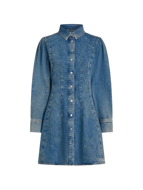 Karl Lagerfeld Jeans puff-sleeve denim mini dress Blue B3W130181MZ