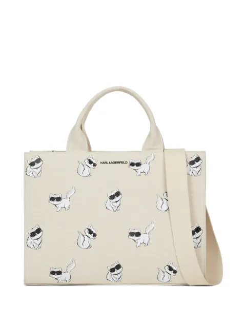 Karl Lagerfeld medium Ikon Choupette tote bag Neutrals B3W50064106
