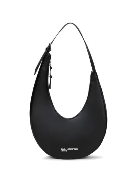 Karl Lagerfeld Jeans rounded leather shoulder bag Black B3W30151999