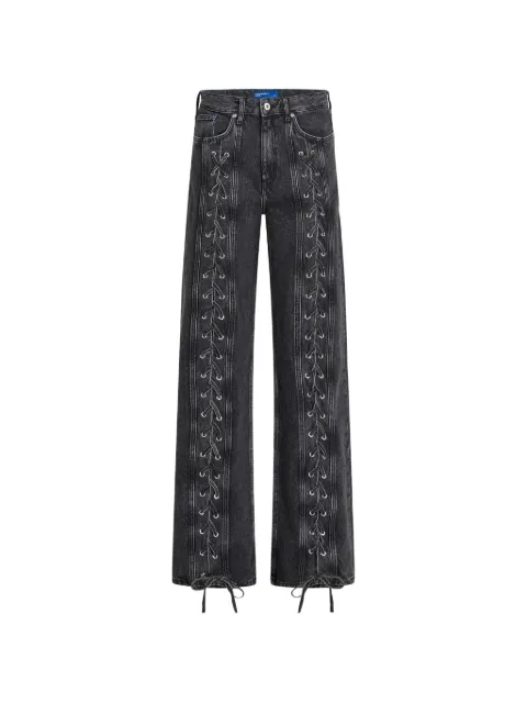 Karl Lagerfeld Jeans lace-up jeans Grey B3W10036