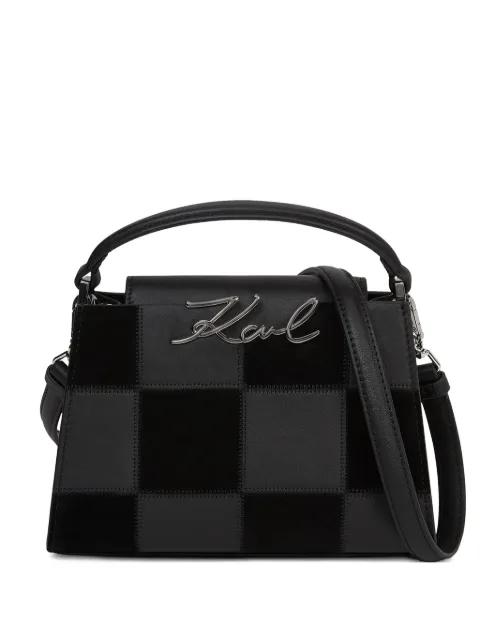 Karl Lagerfeld K/Signature checkerboard tote bag Black B3W300271AV