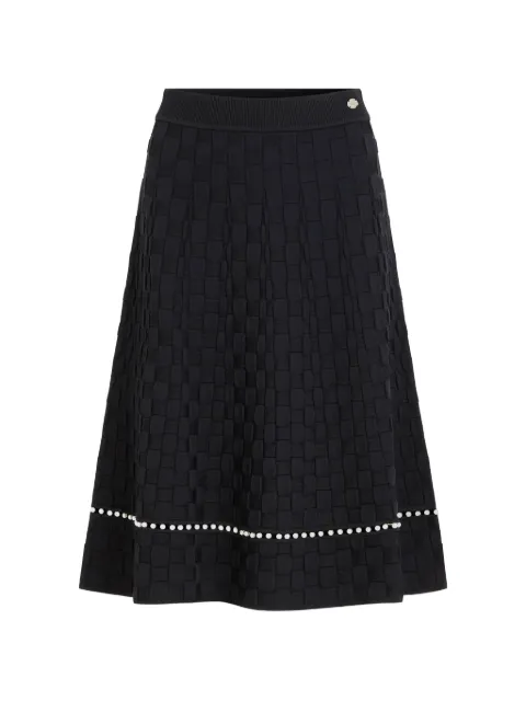 Karl Lagerfeld pearl-embellished knit midi skirt Black B3W12017999