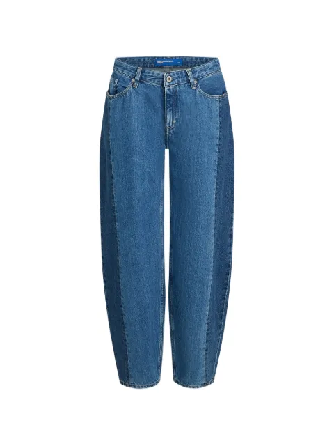 Karl Lagerfeld Jeans panelled barrel jeans Blue B3W10028