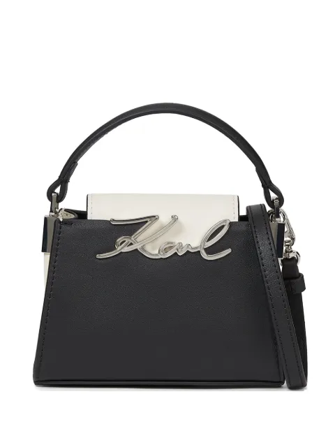 Karl Lagerfeld Signature checkerboard checkerboard crossbody bag Black B3W30027Q99