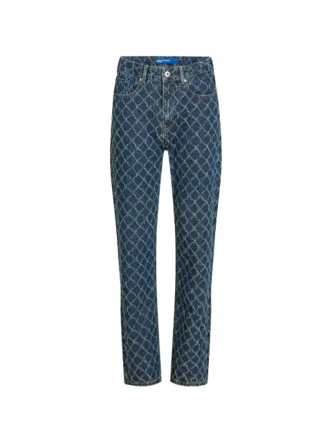 Karl Lagerfeld Jeans argyle-pattern straight-leg jeans Blue B3W10038