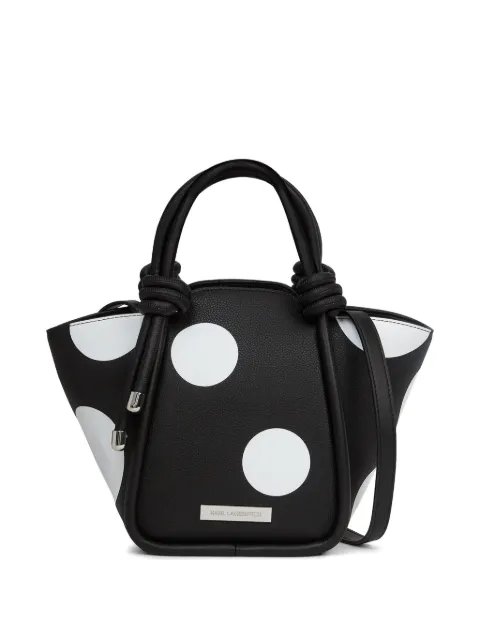 Karl Lagerfeld Ikon pebble knots tote bag Black B3W30118A54