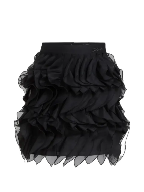 Karl Lagerfeld ruffled mini skirt Black B3W12009999