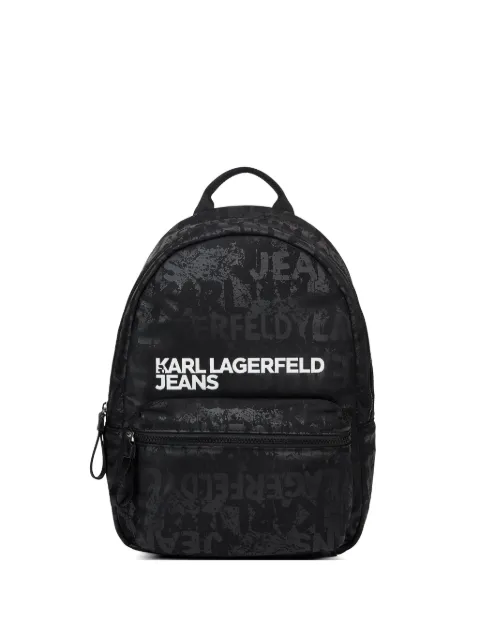 Karl Lagerfeld Jeans logo-print backpack Black B3M30206