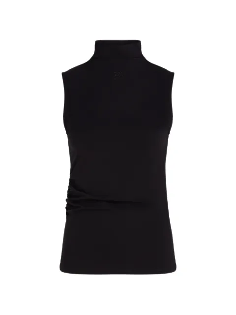 Karl Lagerfeld mock-neck ruched tank top Black B3W17063999