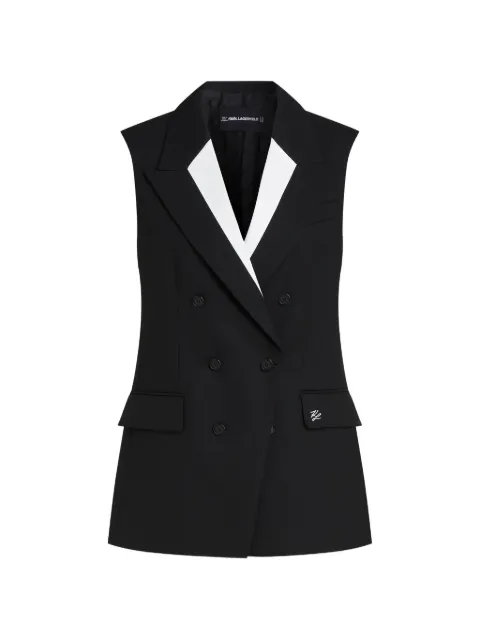 Karl Lagerfeld black and white tailored gilet Black B3W14028998