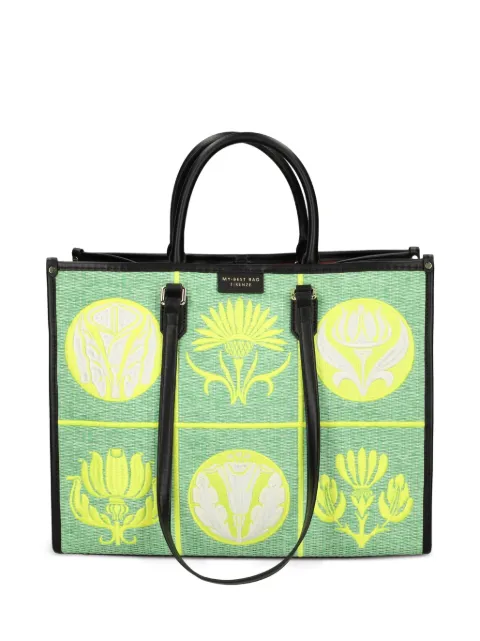MY BEST BAG embroidered-pattern tote bag Green 2022