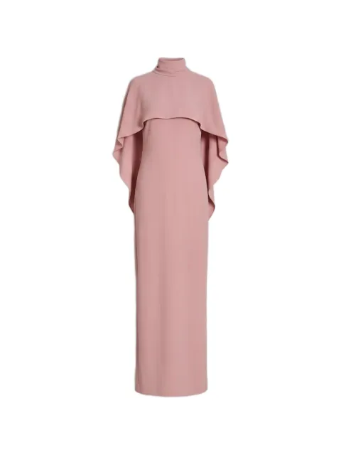 Alberta Ferretti cape-overlay tie-back maxi dress Pink AEF262U04086627