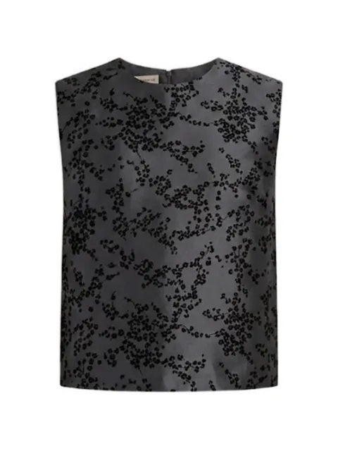 Alberta Ferretti floral-print sleeveless blouse Grey AEF262U08066647