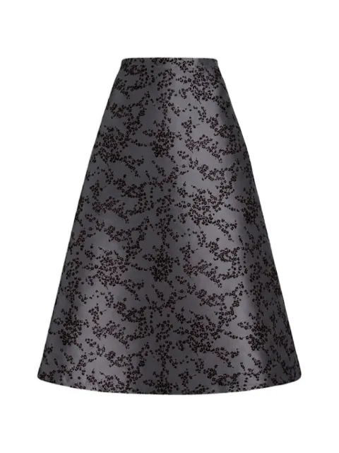 Alberta Ferretti floral-print A-line midi skirt Grey AEF262U01076647