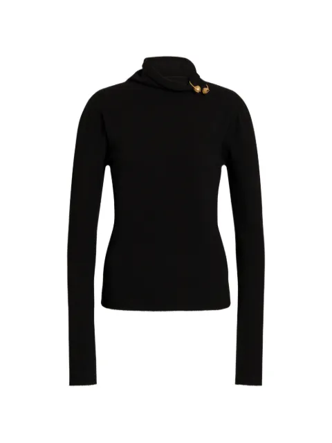 Alberta Ferretti button-embellished roll-neck sweater Black AEF262U09186603