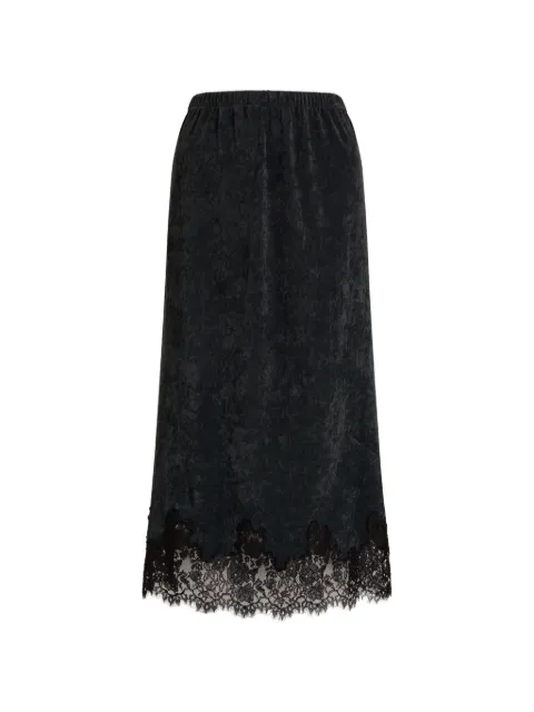 Alberta Ferretti lace-trim midi skirt Grey AEF262U01066645