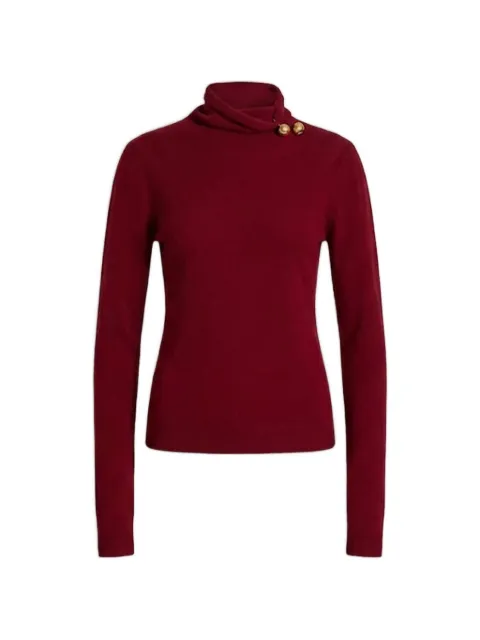 Alberta Ferretti button-detail roll-neck sweater Red AEF262U09186603
