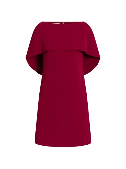Alberta Ferretti mini cape-detail boat-neck dress Red AEF262U04096634