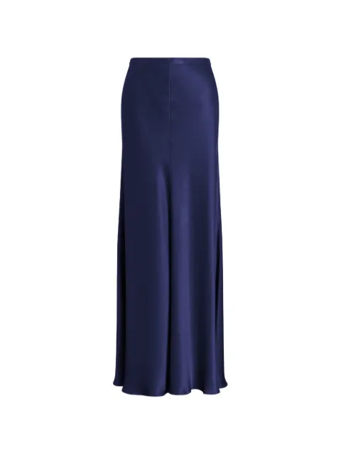 Alberta Ferretti high-waisted satin skirt Blue AEF262U01016627