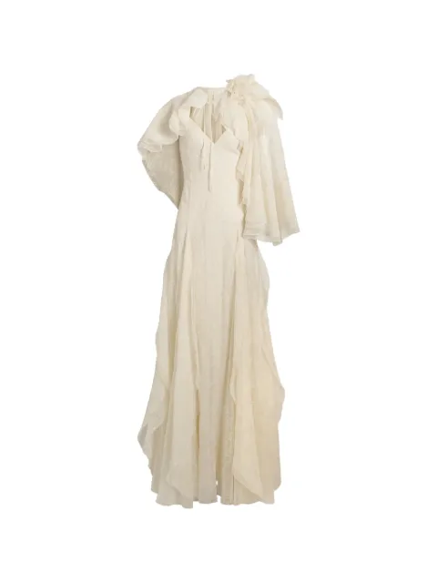Alberta Ferretti ruffled floral maxi dress White AEF262U04146619