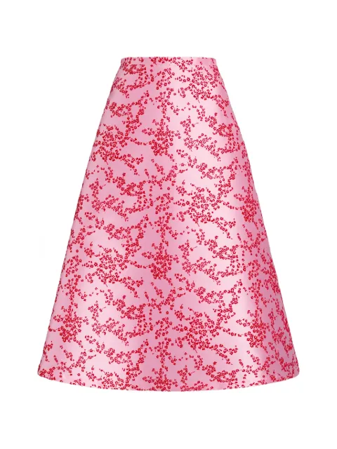 Alberta Ferretti floral midi skirt Pink AEF262U01076647