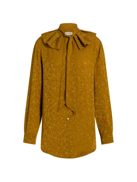 Alberta Ferretti floral-pattern ruffled shirt Yellow AEF262U02216626