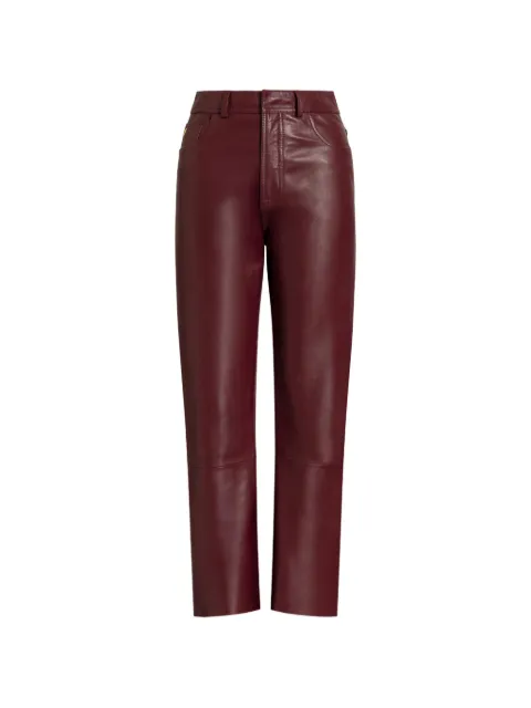 Alberta Ferretti logo-plaque trousers Red AEF262U37086690