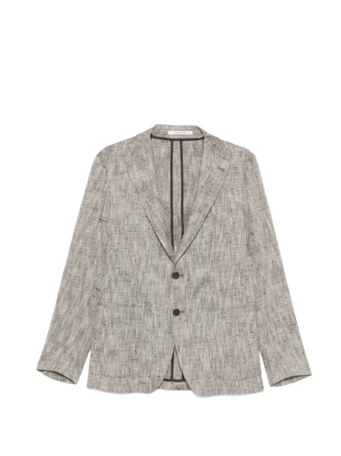 Tagliatore textured two-button blazer Brown GDAKAR22KA50088