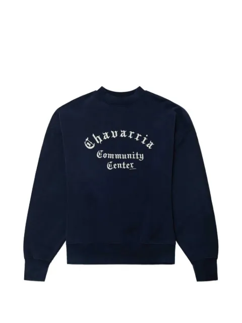 Willy Chavarria Chavarria Community Center graphic crew-neck sweatshirt Black WCJSY0199