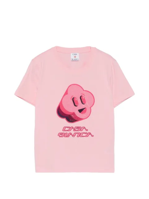 Casablanca graphic-print T-shirt Pink WSS26JTS02002