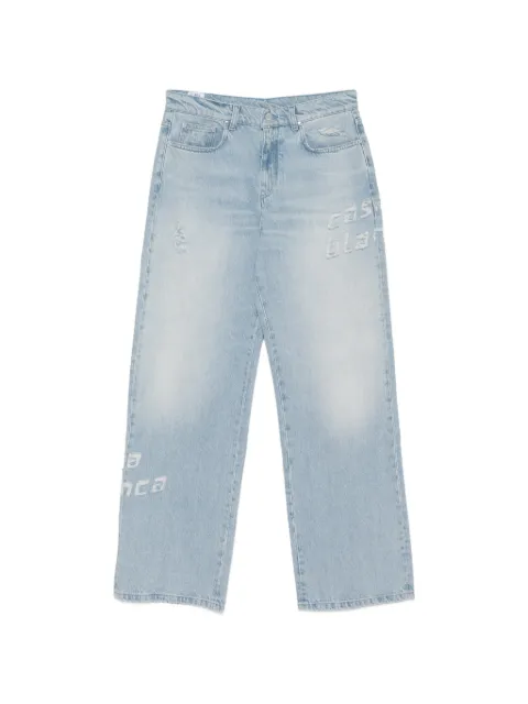 Casablanca ripped-letter jeans Blue WSS26DN01901
