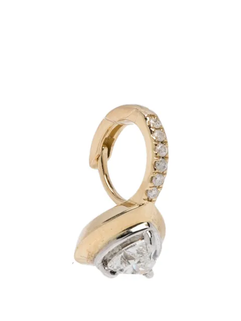Rainbow K heart diamond earring Gold E7732
