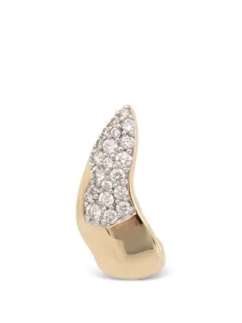 Rainbow K shark-tooth diamond earring Gold E048